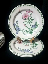 INTERNATIONAL TABLEWORKS TERRACE BLOSSOMS 072-01 (3) 10.75" Dinner Plates V GOOD