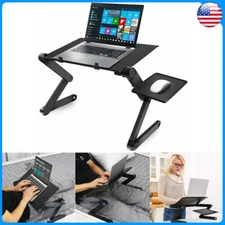 Folding Laptop Desk Table Bed Adjustable Portable Computer Stand Tray Furniture