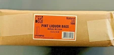 AJM Pint Paper Bags 500 Ct 4x2x12