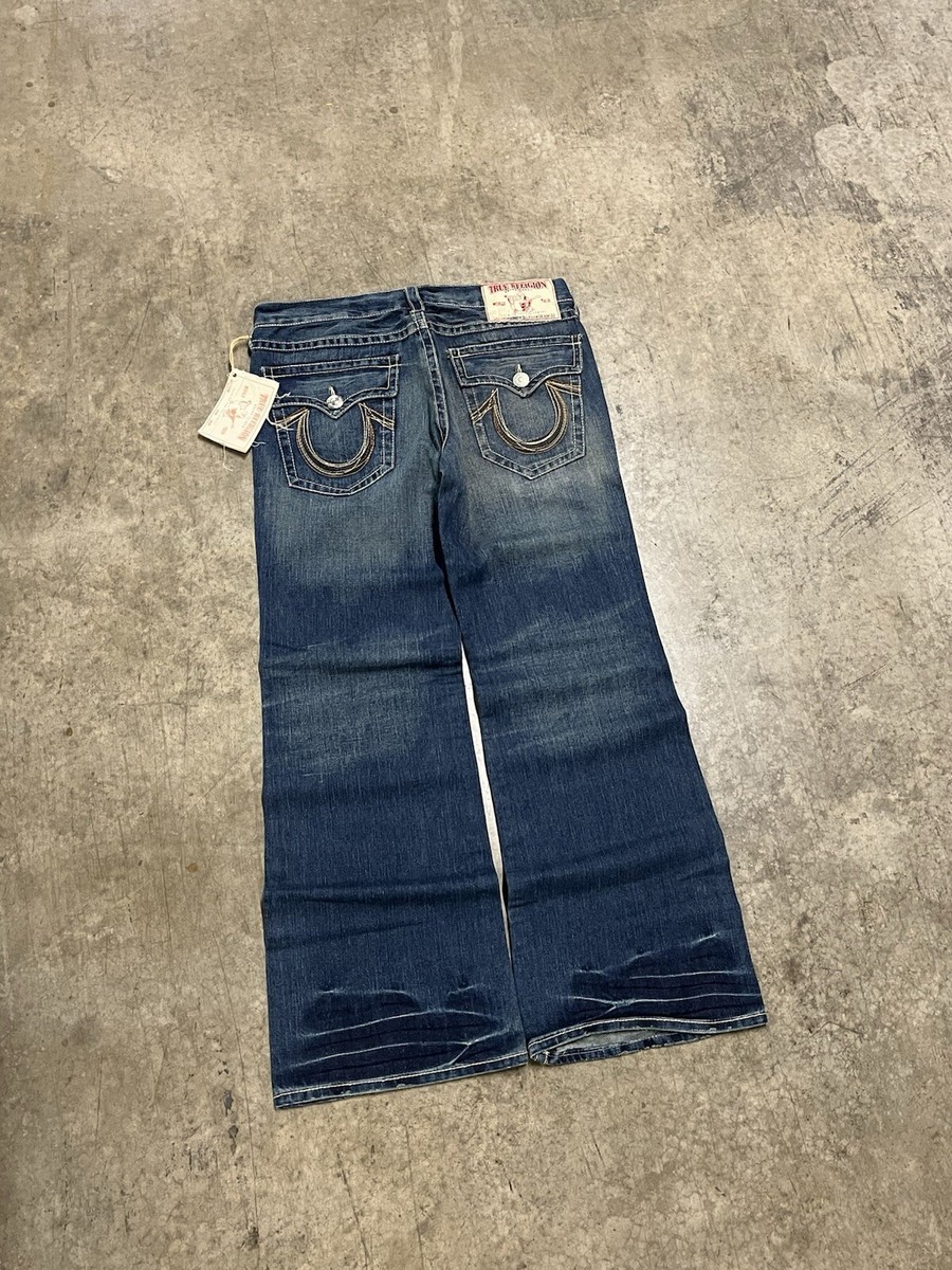 TRUE RELIGION Mens Rainbow Billy Big T Denim Jeans Ridin