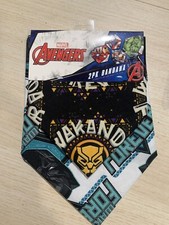 Marvel Avengers 2 pack Bandana 17.5  x 17.5  Wakanda Forever Black Panther New