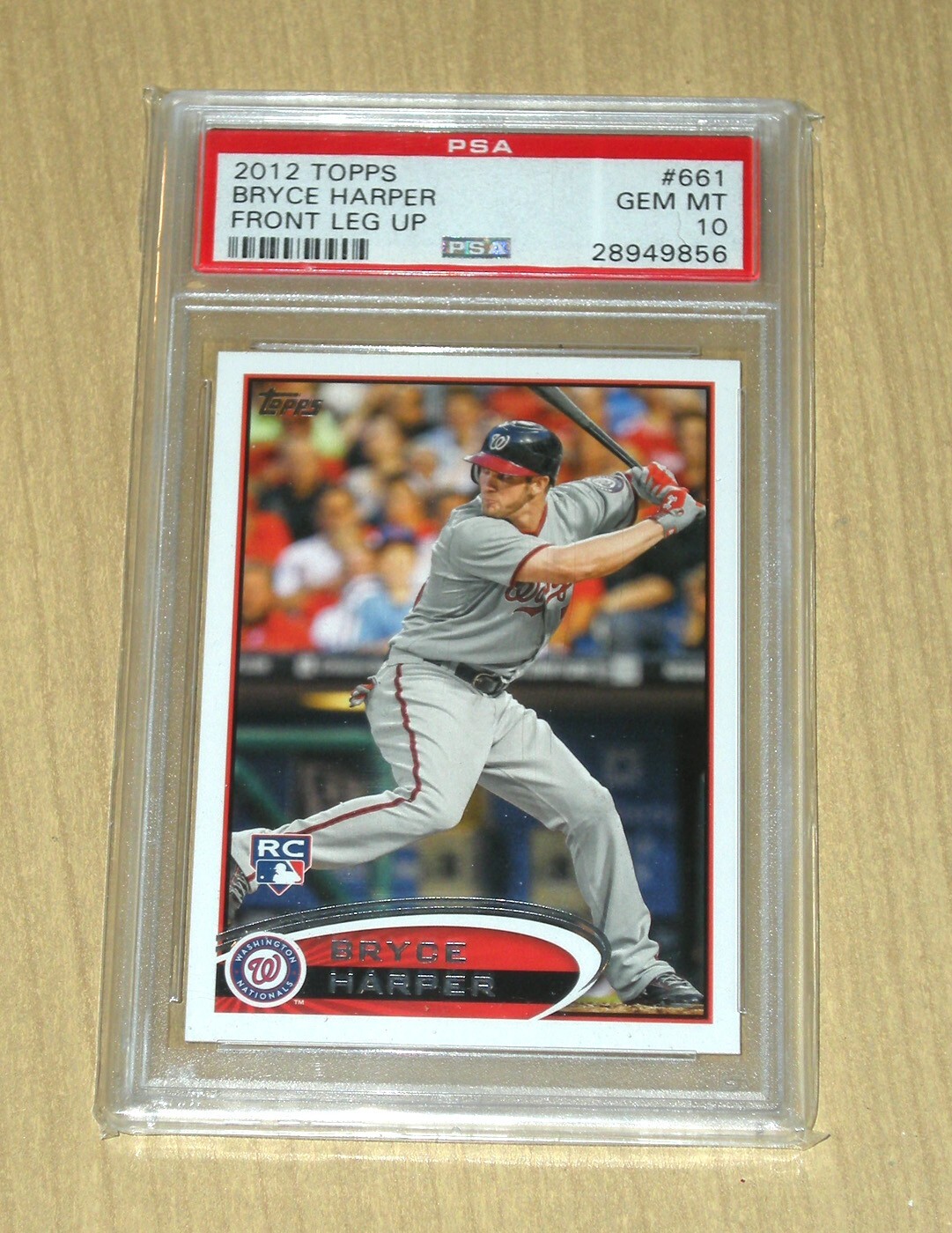 2012 Topps Bryce Harper rookie card RC Front Leg Up 661 PSA 10 GEM