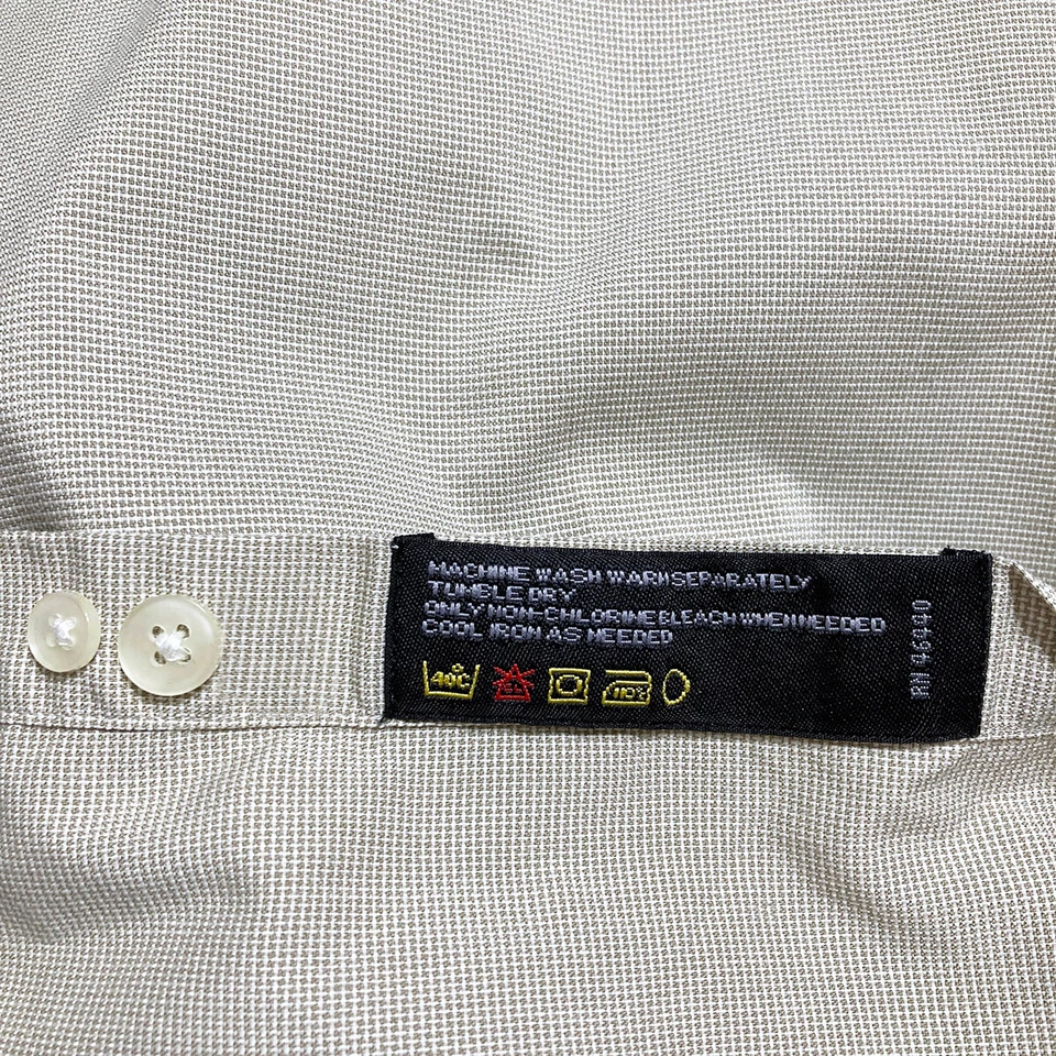 Claiborne T-Weave хаки платье рубашка 16 32/33 хлопковая смесь - Изображение 4 из 4