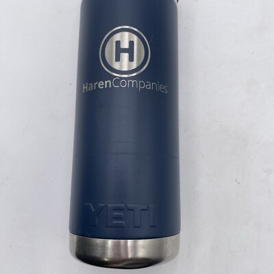 Yeti Rambler 18 OZ Bottle Navy Blue Chug Cap Clean SEE PICS