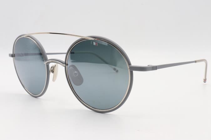 Thom Browne TB-108-B-T TB108 Sunglasses Grey Silver Thom Browne TB-108-B-T TB108 Sunglasses Grey Silver