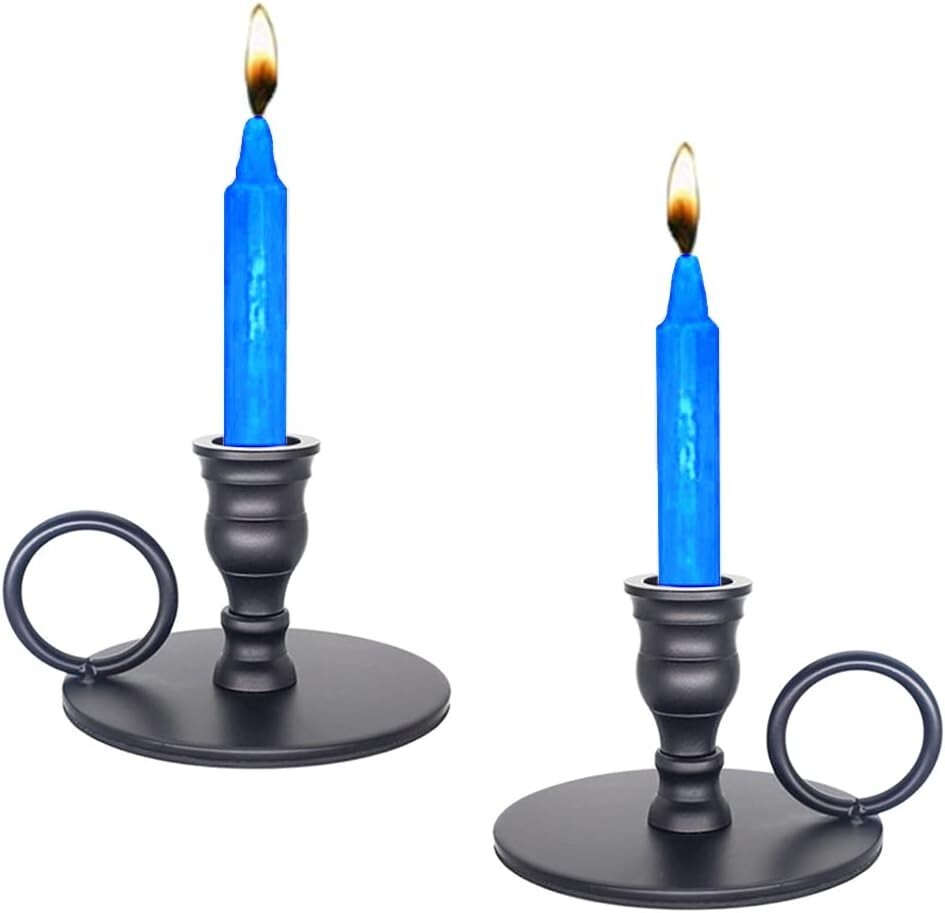For Taper Candles Portable Candlestick Holder Retro Iron