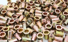 1/2-13 Zinc Plated Steel Flange Nutserts Rivet Nut Rivnut Nutsert- Pick Quantity