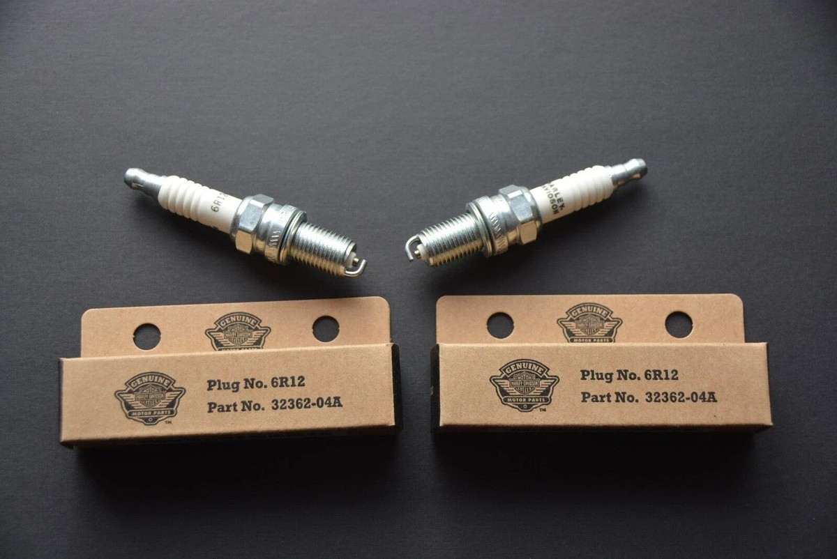 HARLEY DAVIDSON NEW OEM Spark Plugs 6R12 (Pair) for Twin Cam