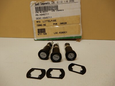 Littlefuse H345711 Fuse Holders Qty 3 NOS Panel Mount Clip