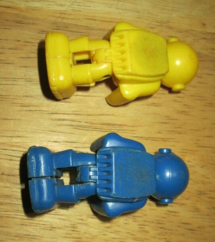 VINTAGE lot of 2 TOMY SMALL STUFF SPACE SHUTTLE YELLOW BLUE