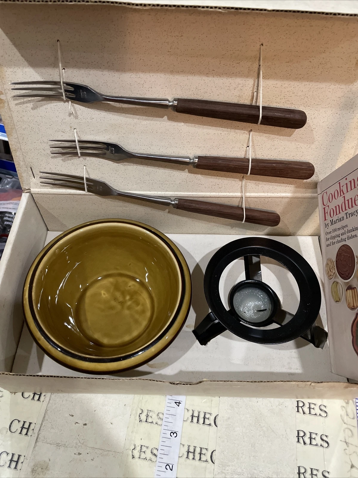Vintage Chocolate Fondue Made In Japan W/cooking Fondue By Marian Tracy