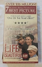 Life Is Beautiful Demo Promo Screening VHS Tape Starring Roberto Benigni TESTED