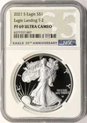 2021-S $1 Proof Type 2 American Silver Eagle NGC PF69UCAM 35th Anniversary