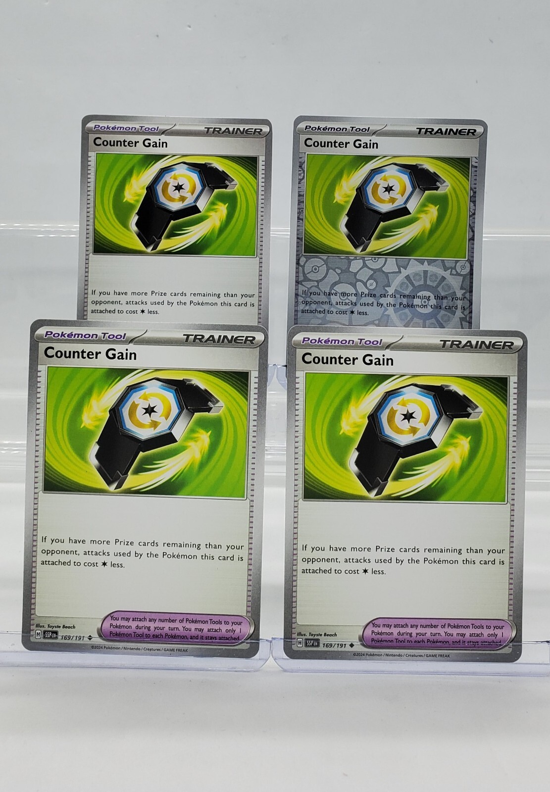 Pokemon TCG Counter Gain 169/191 Surging Sparks Uncommon 4 Cards Set