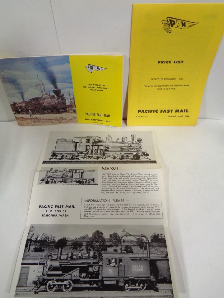 Lot of 3 Pacific Fast Mail HO Scale Catalogs & Price List 6th 8th & 12th Edition - Image 2 of 4
