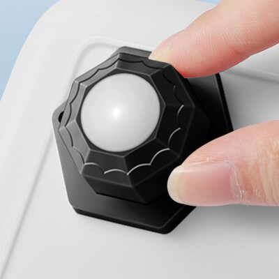 4pcs Caster Wheels Sticky Roller Wheel for Small Furnitures (Black rubber ball)
