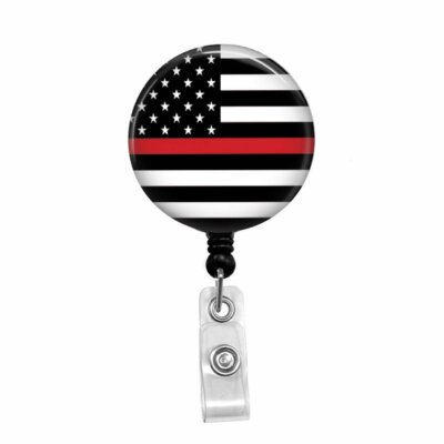 Red Line Flag - Retractable Badge Holder - Badge Reel - Lanyards - Stethoscope T
