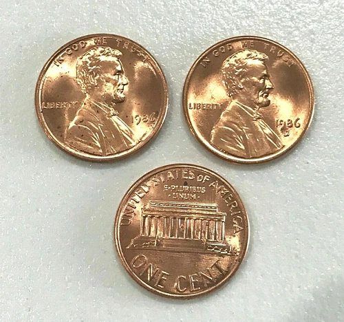 1986-P Lincoln Memorial Cent — photo from the most recent tracked eBay sale