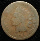 1868 1C INDIAN HEAD CENT PENNY COIN - AG/G