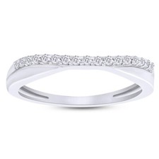 Twist Contour Wedding Band Ring 14K Solid Gol...