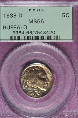 1938 D PCGS MS66 BUFFALO NICKEL #B46392