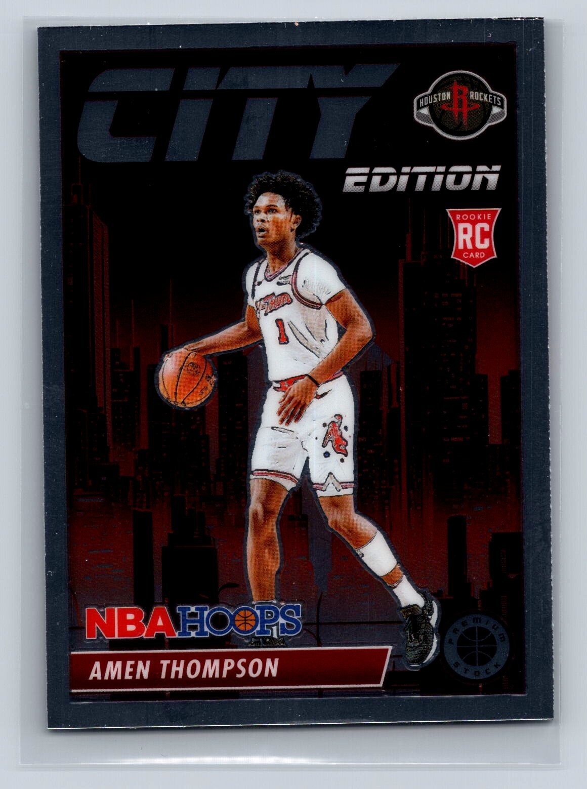 Amen Thompson 2023-24 Panini NBA Hoops Premium Stock City Edition #14