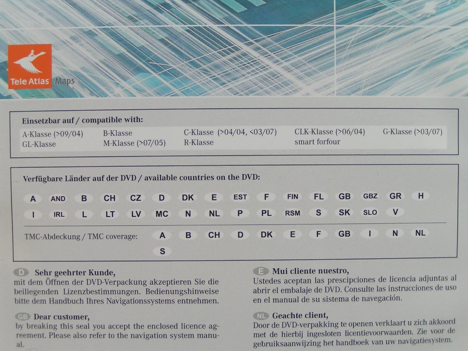 DVD NAVIGATION MERCEDES BENZ COMAND APS 2008 A B C CLK G GL M R VIANO 9.0 NTG 2 - Bild 3 von 3