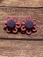 Pink Purple Floral Flower Hair Clip Accessory