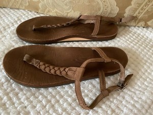 rainbow t strap sandals