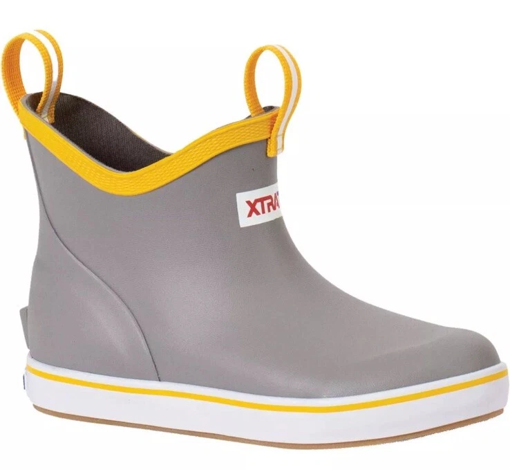 XTRATUF GREY ANKLE DECK, Youth Size 10M US-new In Box