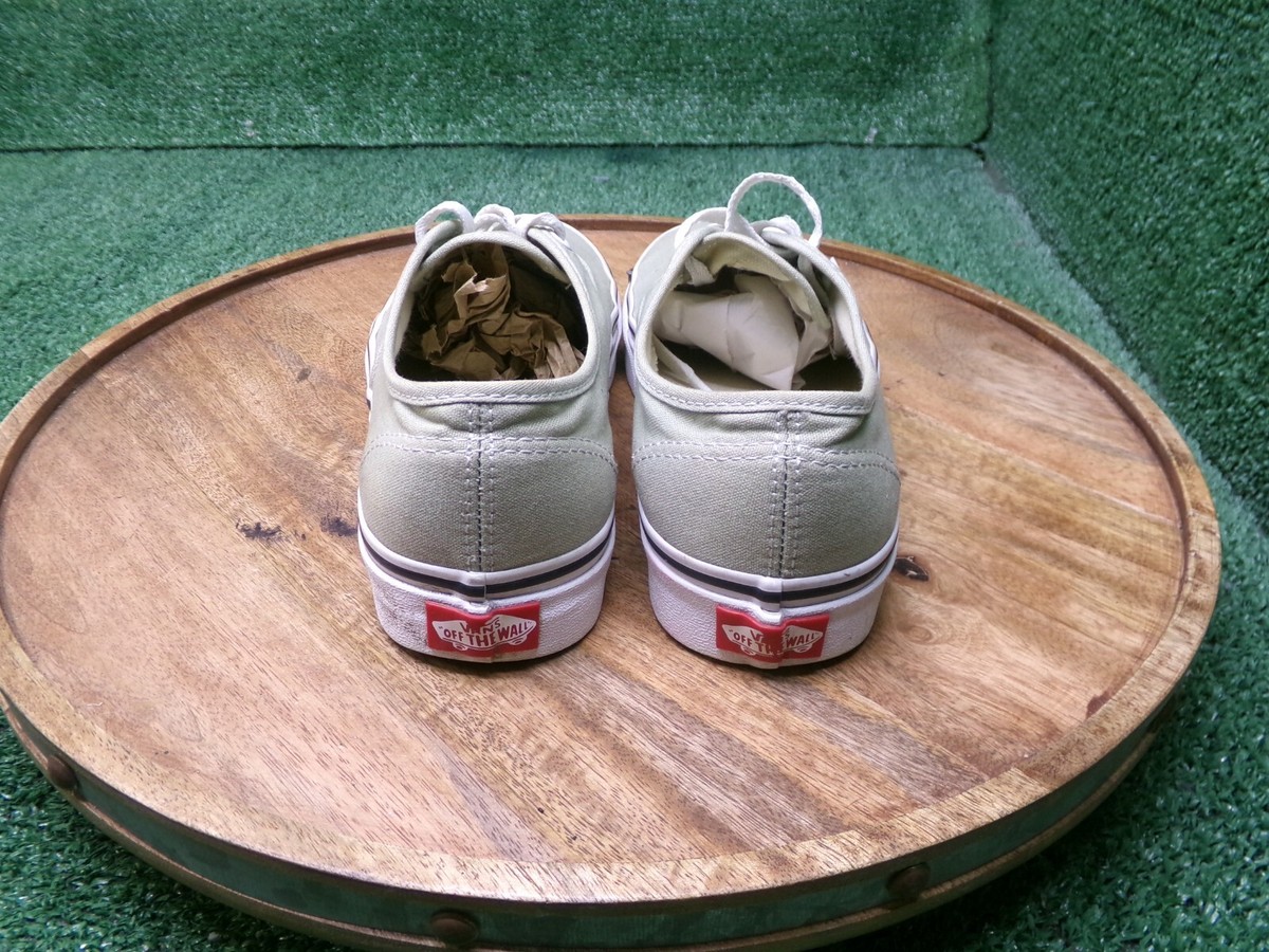 Vans Authentic Low Top Desert Sage White Canvas Skate Shoes Men 6 Womans 7.5 NEW Amazon.com | Vans Old Skool Desert Sage/True White (7 Women  main image 4