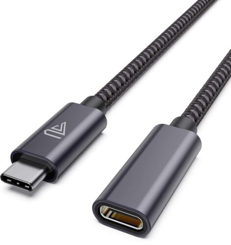 USB C Extension Cable (20Gbps/240W/3.3Ft), Male to Female Extension For Mac, Etc