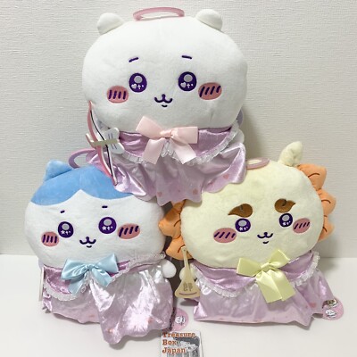 Chiikawa Tenshi Akuma Angel na Big Plush Doll Hachiware Shisa Chiikawa Set of 3