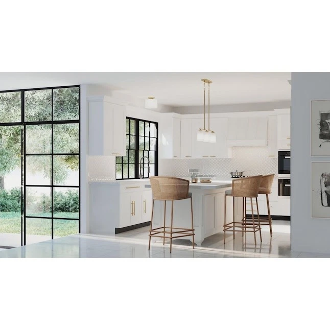 Progress Lighting Adley 8.62 in. Satin Brass Etched Opal Glass Flush Mount Light - Image 4 of 4