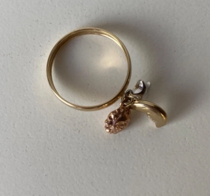 QVC filigraner Ring Bandring Sonne, Mond&Stern Gold 585er ca. 1,4 g Größe 18 neu - Bild 2 von 4