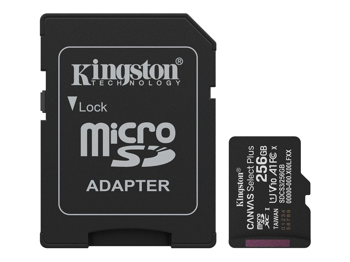 Kingston microSDXC Canvas Select Extended Capacity SD SDCS3/256GB 150MB/s