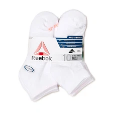 Reebok® Women's Pro Series Cushion Ankle Socks, 10-Pack   NEW!!!