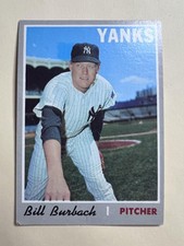 1970 Topps #167 Bill Burbach - Pitcher - New York Yankees