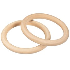 2Pcs 125mm 5" Natural Wood Rings 15mm Smooth Unfinished Wooden Circles