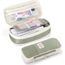 Large Capacity Pencil Case with Zipper, Aesthetic Pencil Pouch, Portable