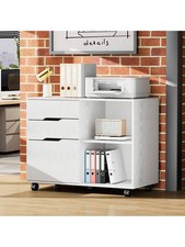 3 Drawer Mobile Lateral File Cabinet Filing Printer Stand Storage Office