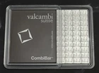 100 x 1 Grams Valcambi Suisse .999 Silver Combi Bar - Sealed w/ Assay Card