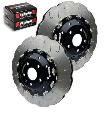FITS AUDI RS3 [8P] FRONT 2-PIECE FLOATING WAVED BRAKE DISCS WITH BRAKE PADS