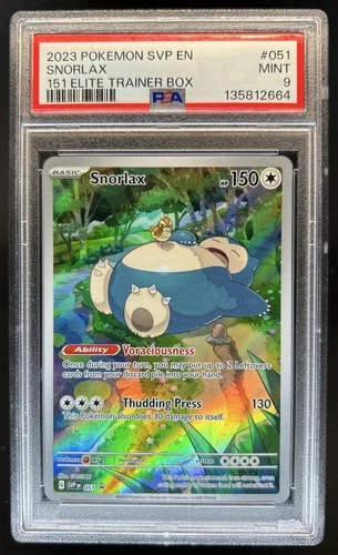 2023 Pokemon SV Black Star Promos Snorlax #051 PSA 9