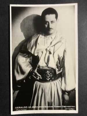 Geraldo von Geraldos Tango Orchester Echtfoto Columbia Records Postkarte P26