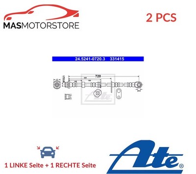 BREMSSCHLAUCH BREMSLEITUNG PAAR ATE 245241-07203 2PCS P FÜR MITSUBISHI