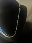 10 Strand Turquoise and Lapis Liquid Silver 925 Beaded Necklace 16 To 20 Inches — photo 3