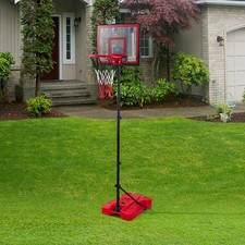 Portable Basketball Hoop Set Height Adjustable Basketball Net Stand With 4 Balls