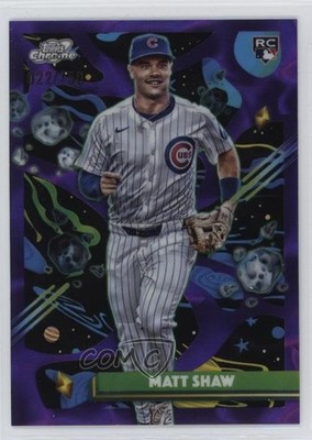 2025 Topps Cosmic Chrome Purple Nebula Refractor 22/150 Matt Shaw Rookie RC 4k5