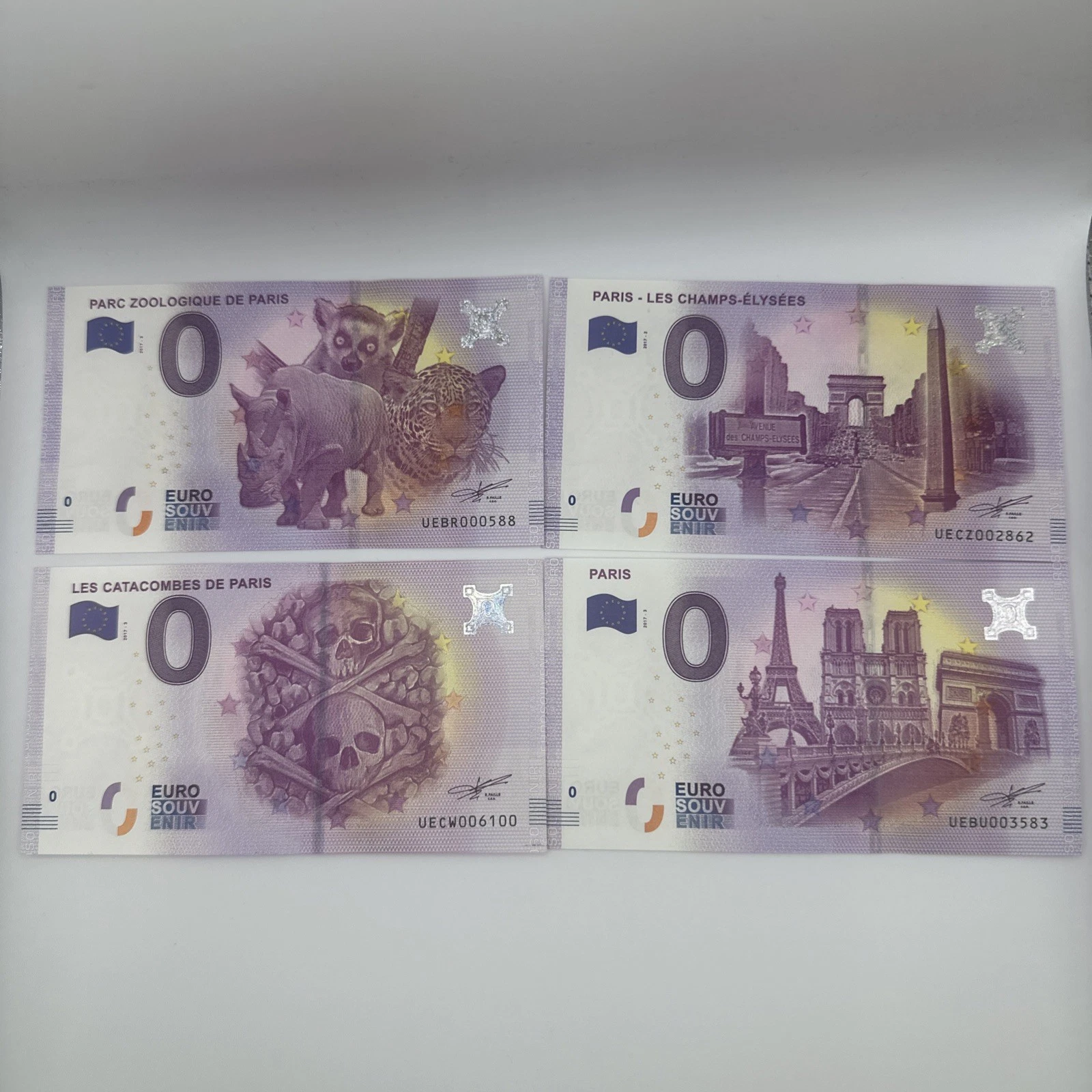 Billet Zéro 0 € Euro Touristique / Souvenir 2017